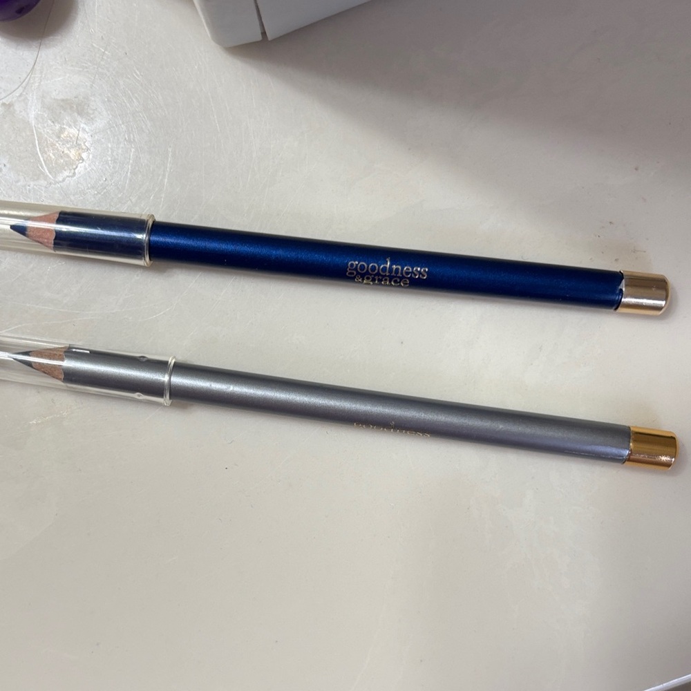 Goodness Grace Blue and Silver Eyeliner Pencils. New never used without box